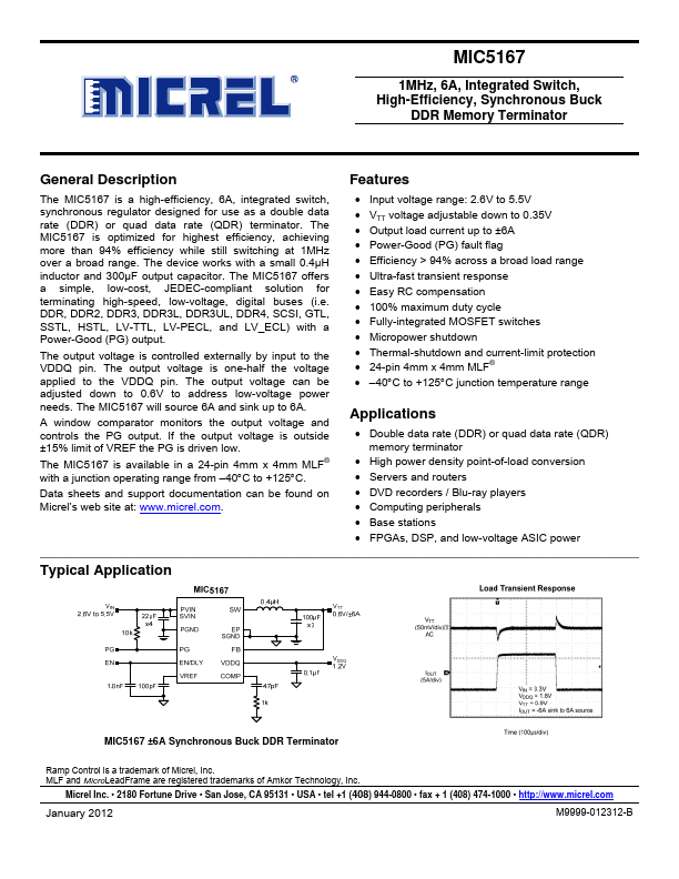 MIC5167 Micrel Semiconductor