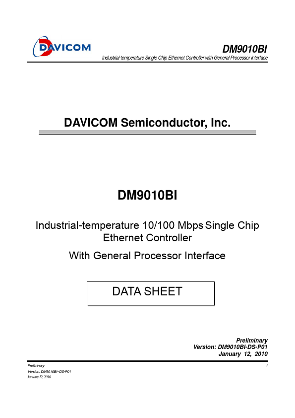 DM9010BI DAVICOM