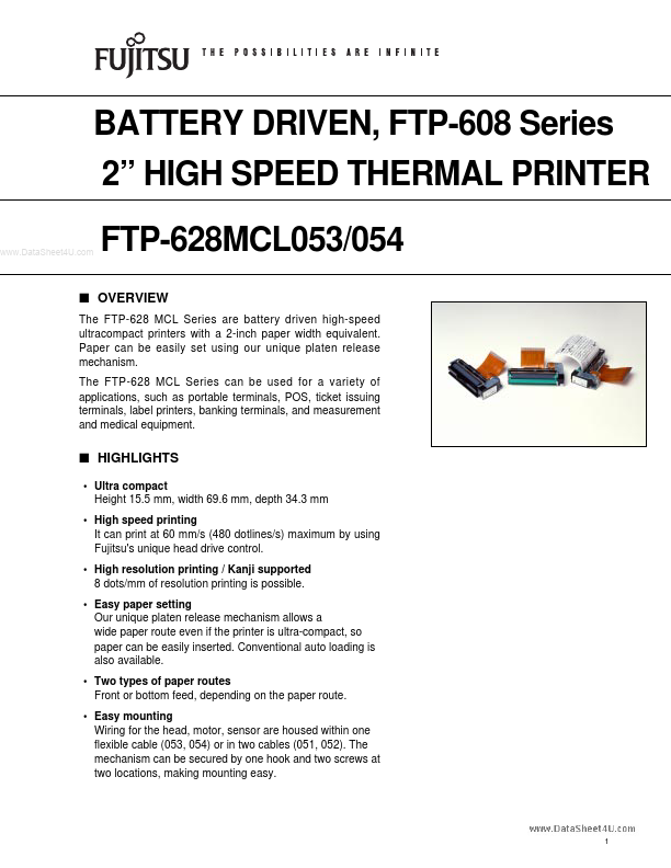 <?=FTP-628MCL053?> डेटा पत्रक पीडीएफ