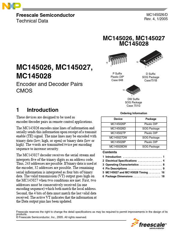 MC145026 Freescale Semiconductor