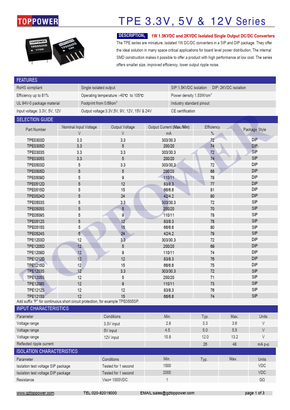 TPE1212D TOPPOWER