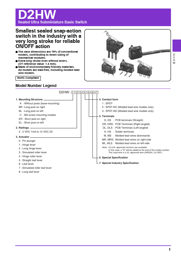 D2HW-BL213ML Omron