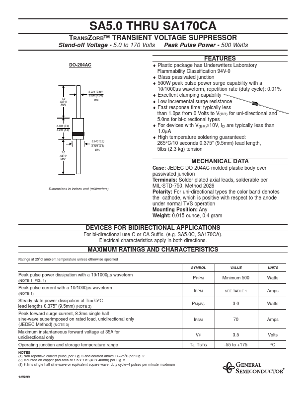 SA100 General Semiconductor