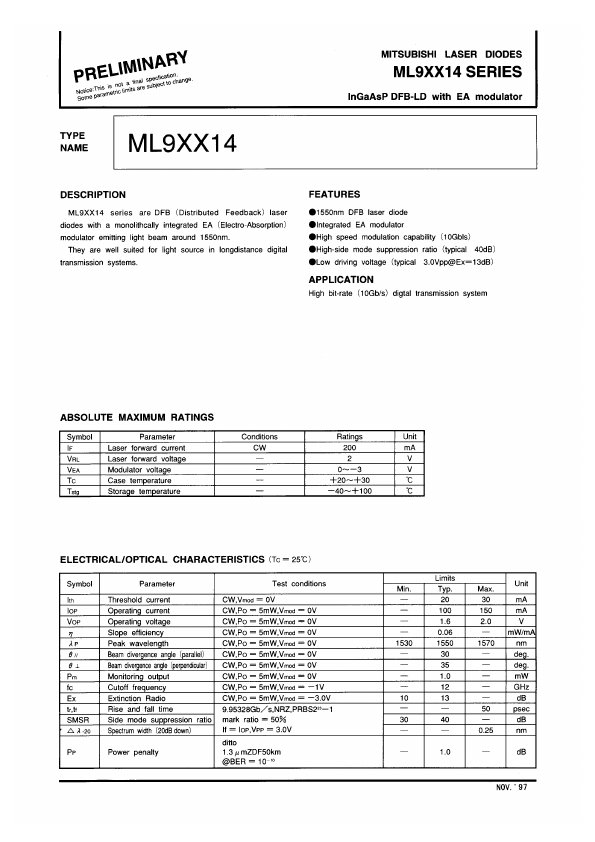 ML9XX14 Mitsubishi