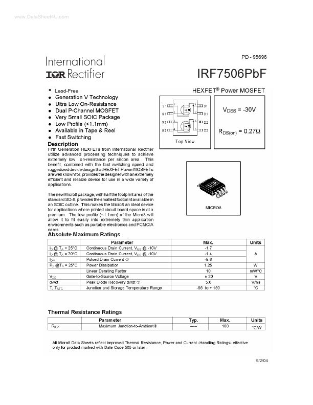 IRF7506PBF International Rectifier