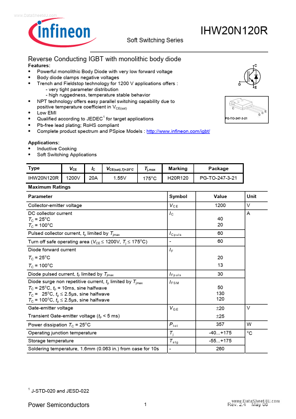 IHW20N120R Infineon Technologies