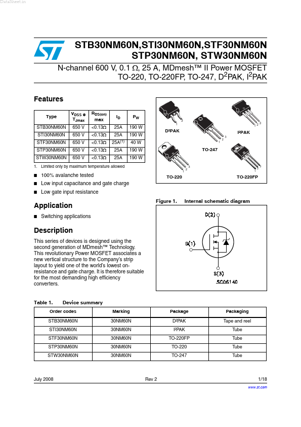 STI30NM60N