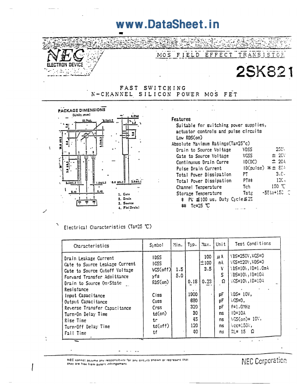 2SK821 NEC