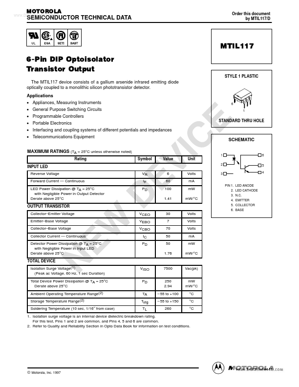 MTIL117 Motorola