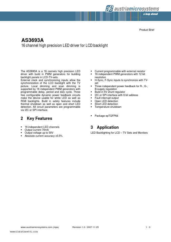 AS3693A austriamicrosystems AG