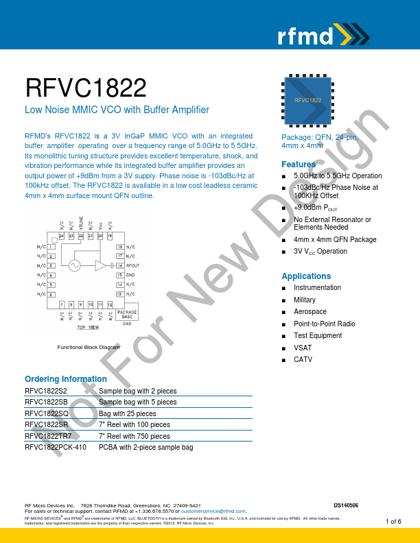 <?=RFVC1822?> डेटा पत्रक पीडीएफ