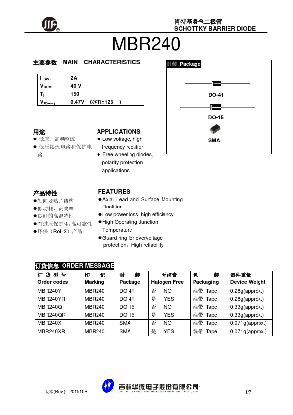 MBR240 JILIN SINO