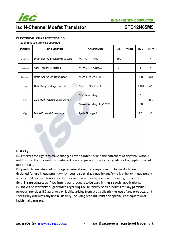 STD12N65M5