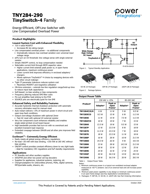TNY290PG Power Integrations