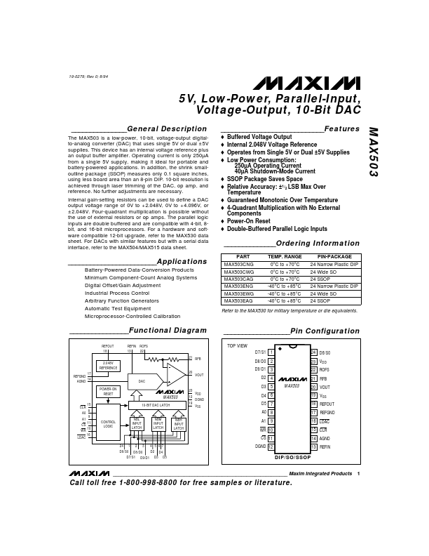 MAX503 Maxim