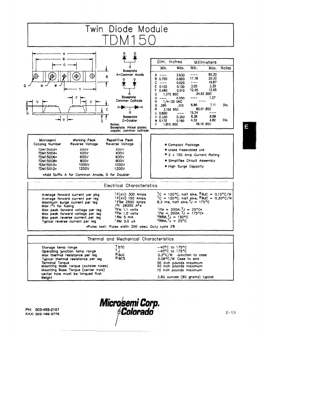 TDM15004 Microsemi Corporation