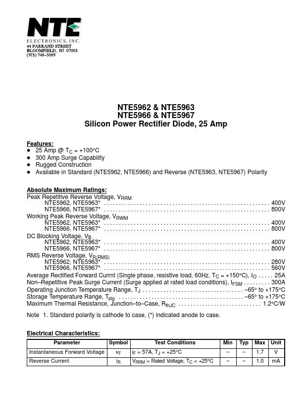 NTE5966 NTE Electronics