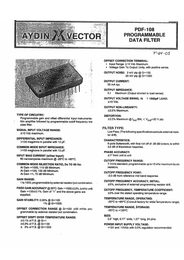 <?=PDF-108?> डेटा पत्रक पीडीएफ