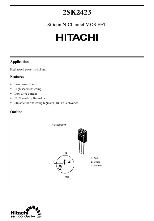 2SK2423 Hitachi Semiconductor