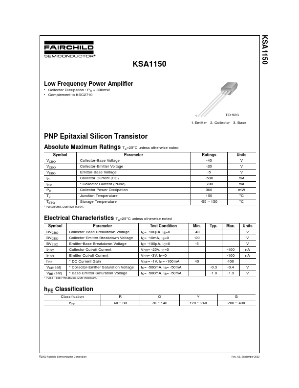 <?=KSA1150?> डेटा पत्रक पीडीएफ