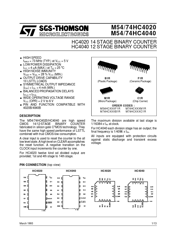 M74HC4020 ST Microelectronics