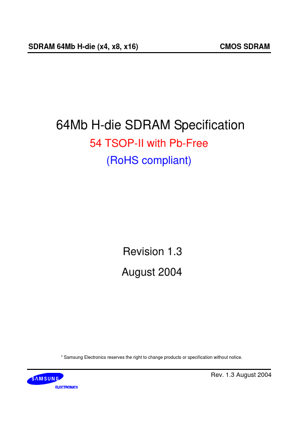 K4S641632H-UC60 Samsung semiconductor