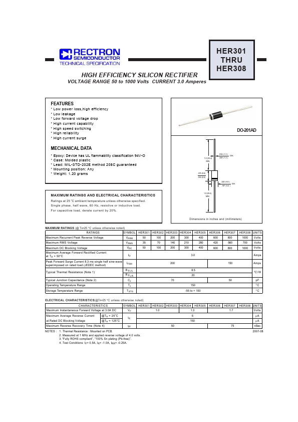 HER303 Rectron Semiconductor