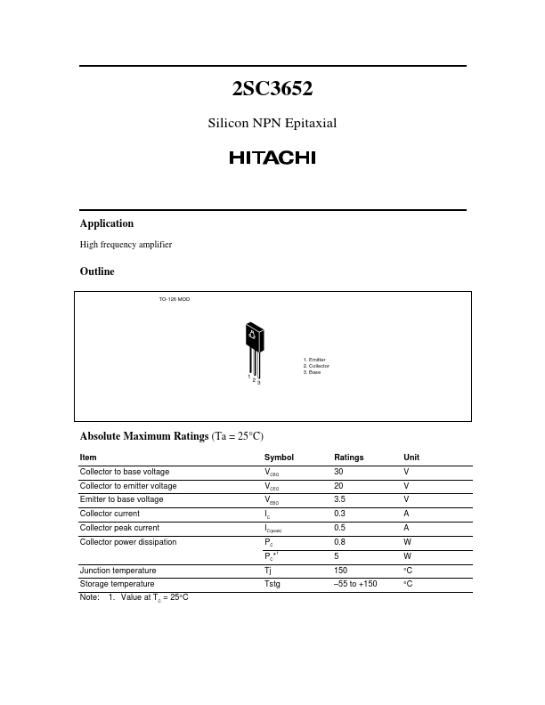 C3652 Hitachi Semiconductor