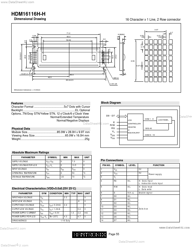 HDM16116H-H Hantronix