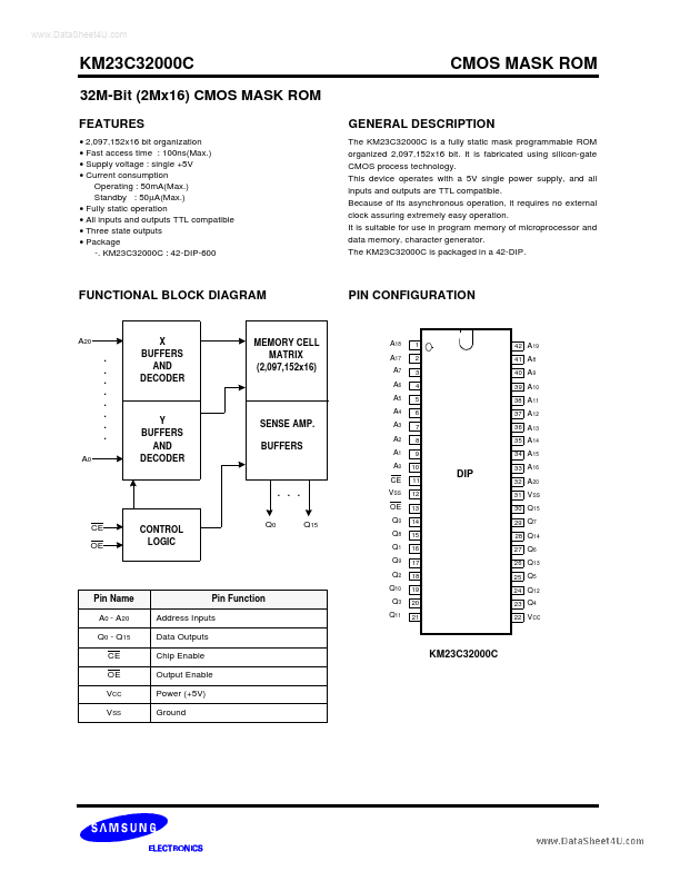 KM23C32000C Samsung Semiconductor