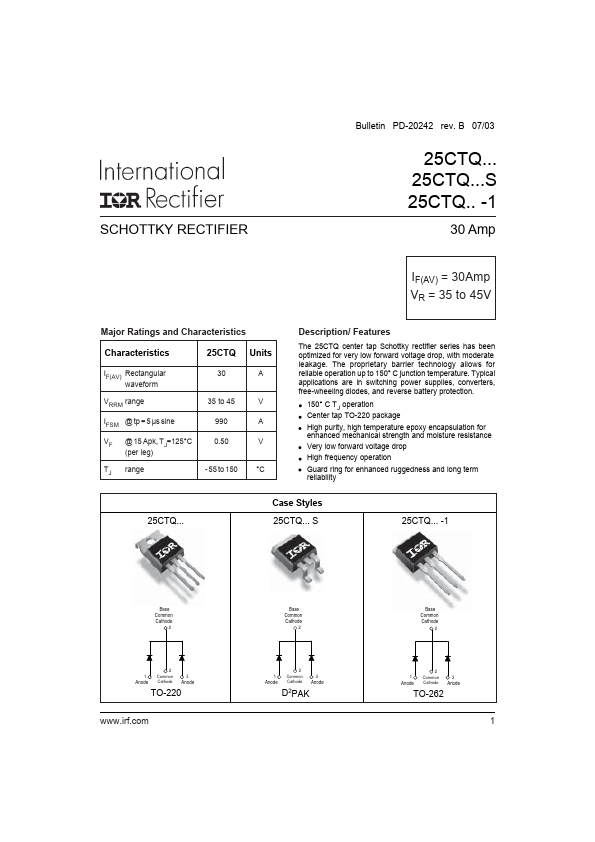25CTQ045-1 InternationalRectifier
