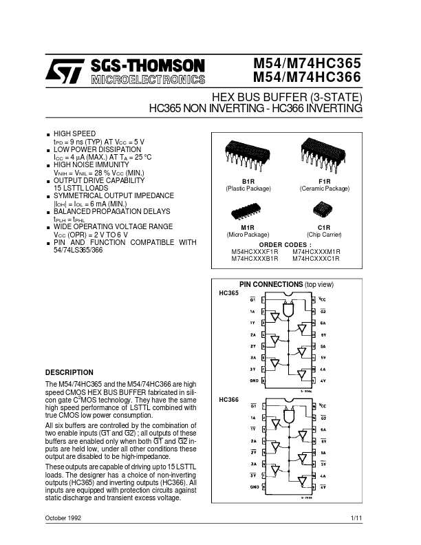 M54HC366 ST Microelectronics