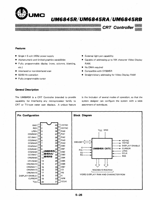 UM6845R UMC