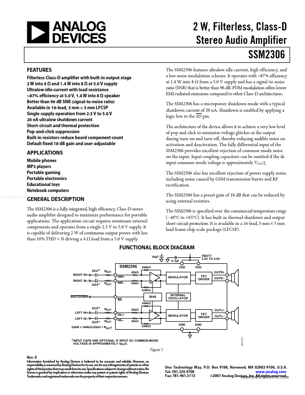 SSM2306 Analog Devices