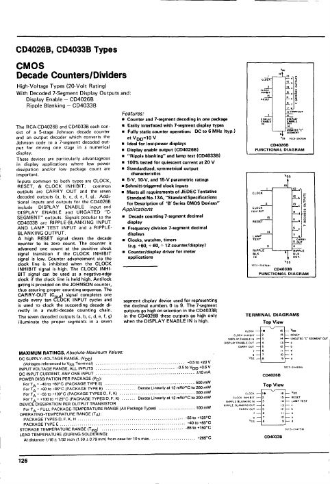 <?=CD4033B?> डेटा पत्रक पीडीएफ