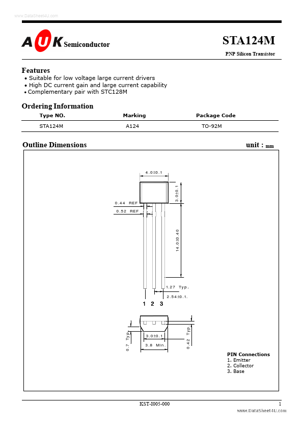 <?=STA124M?> डेटा पत्रक पीडीएफ
