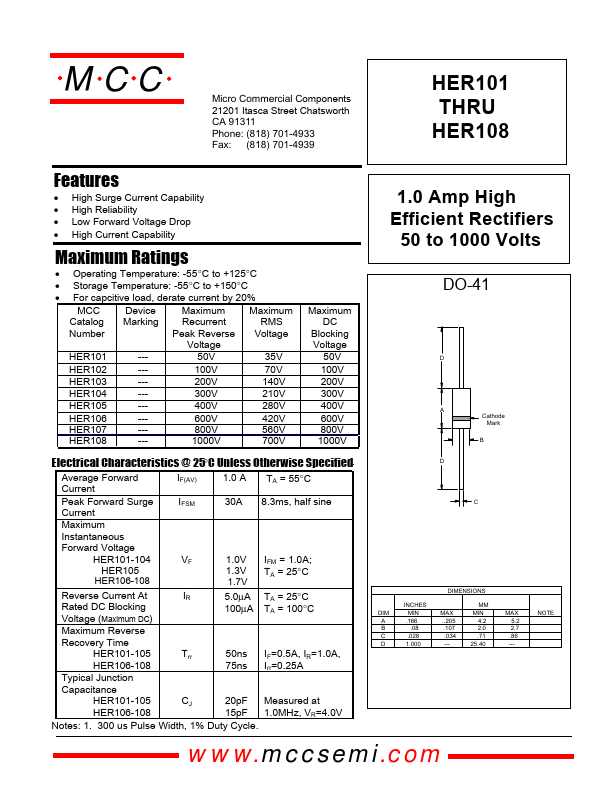 HER103 Micro Commercial Components