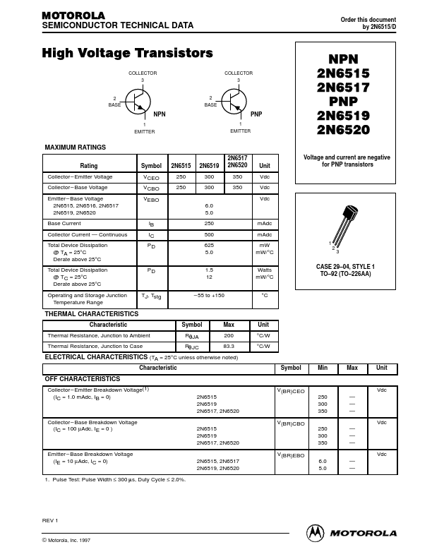 2N6519 Motorola