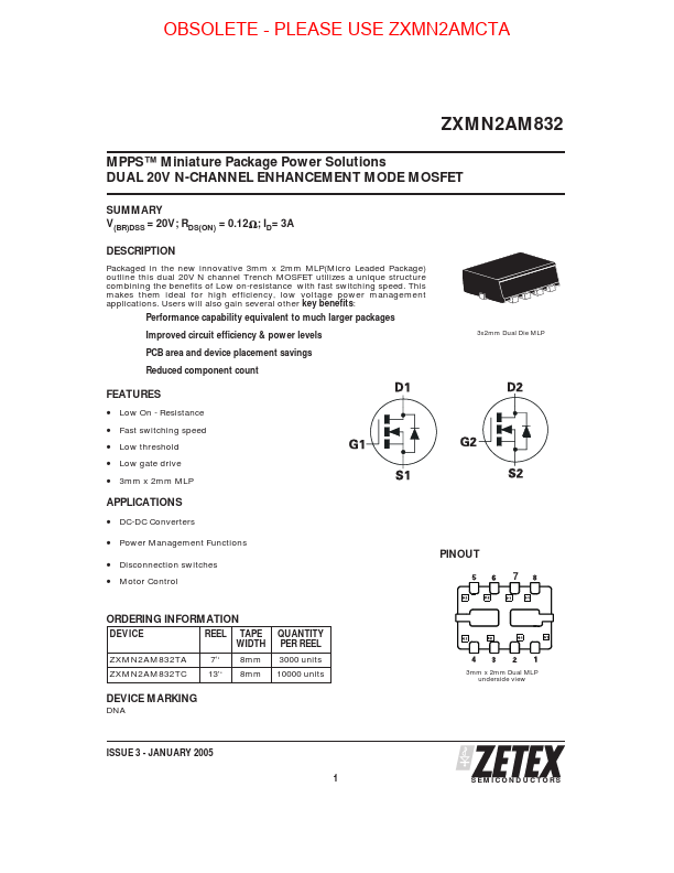 ZXMN2AM832TC