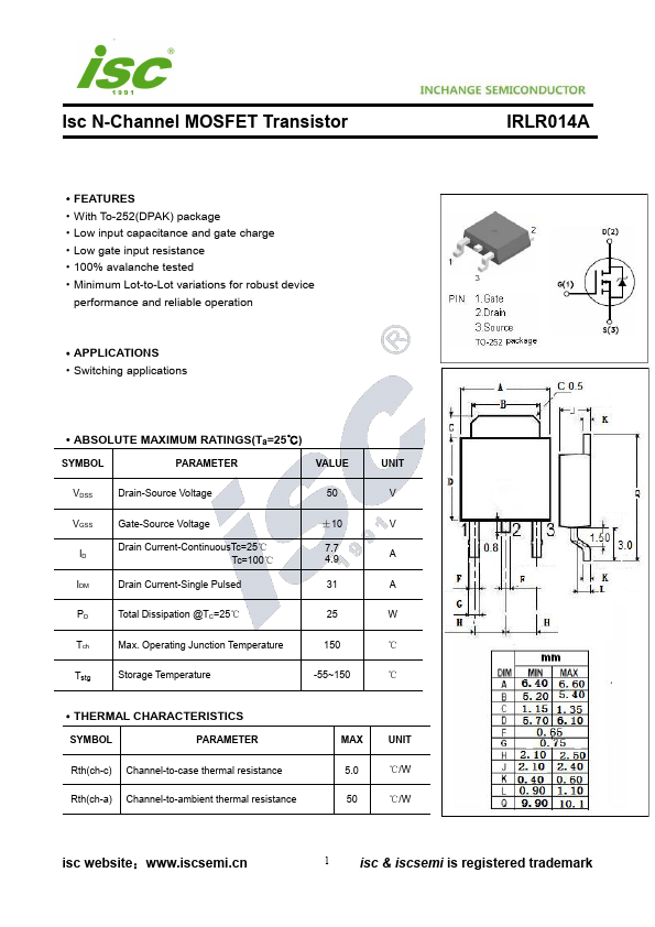 IRLR014A