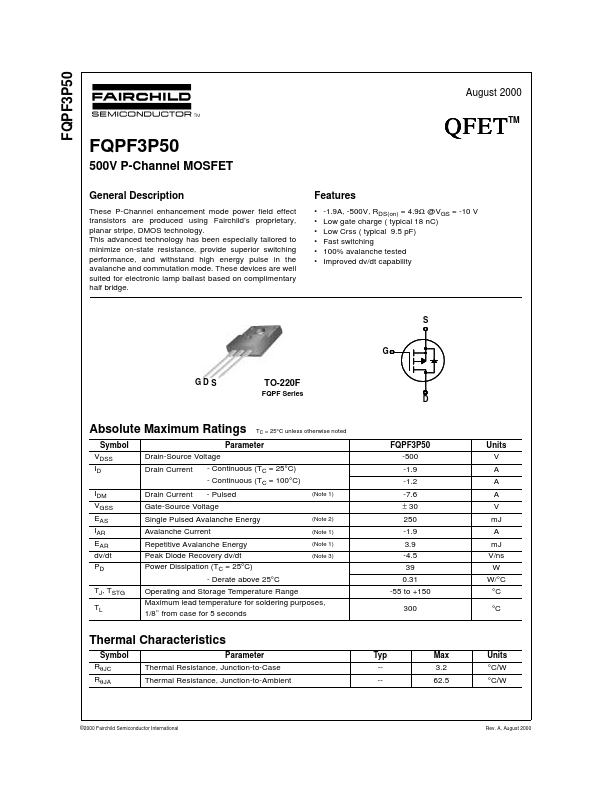 <?=FQPF3P50?> डेटा पत्रक पीडीएफ