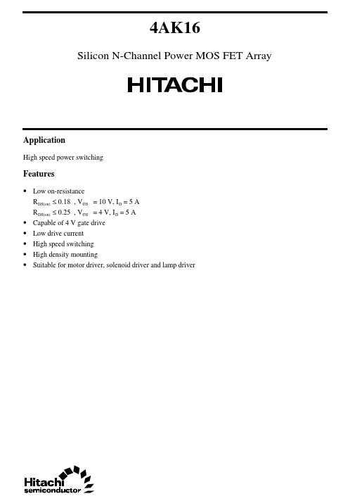 4AK16 Hitachi Semiconductor