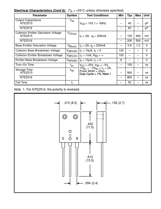 NTE2516