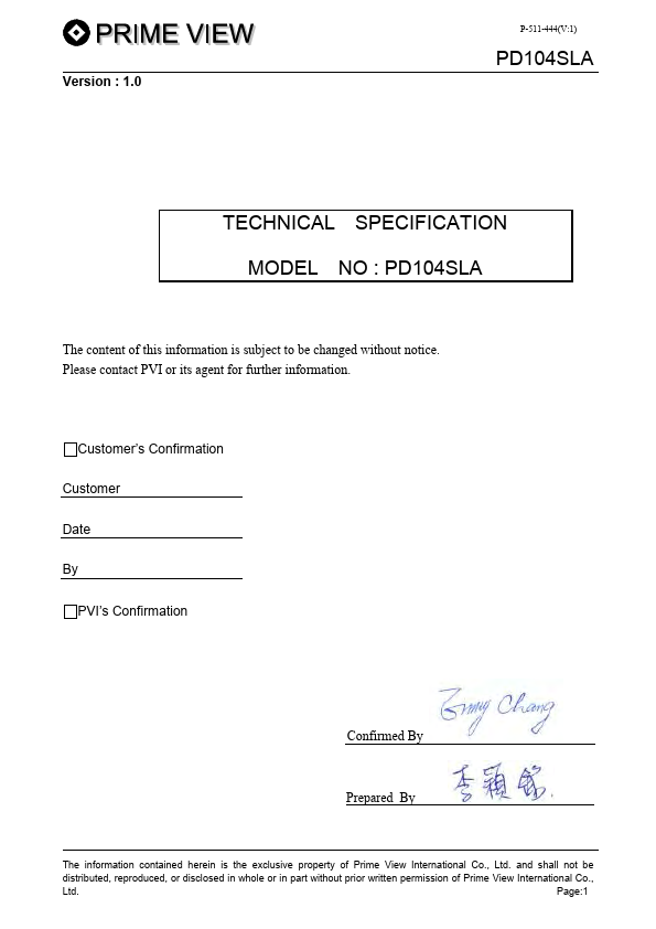 <?=PD104SLA?> डेटा पत्रक पीडीएफ