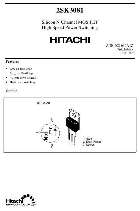 2SK3081 Hitachi Semiconductor