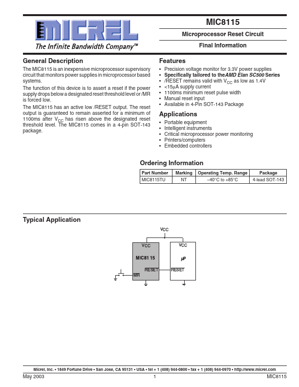 ETC8115 Micrel