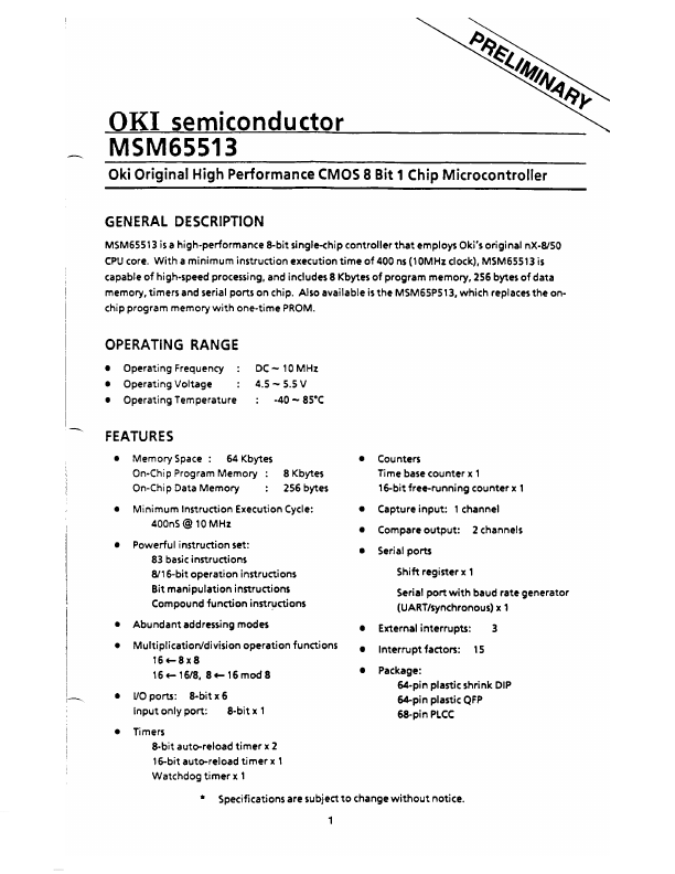 MSM65513 OKI electronic componets