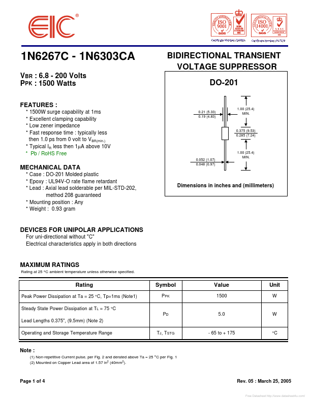 1N6272CA EIC