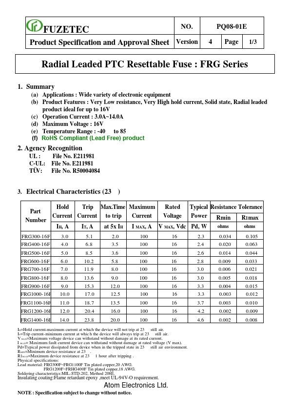 FRG300-16F