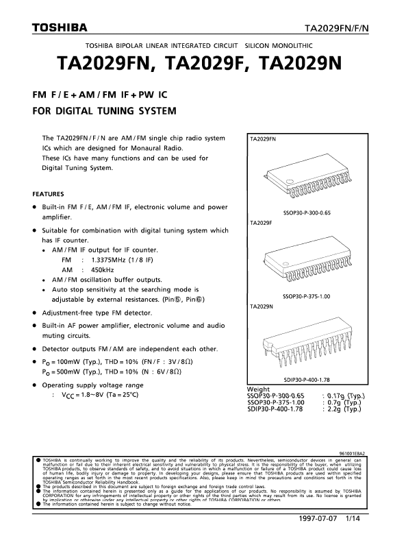 TA2029F Toshiba